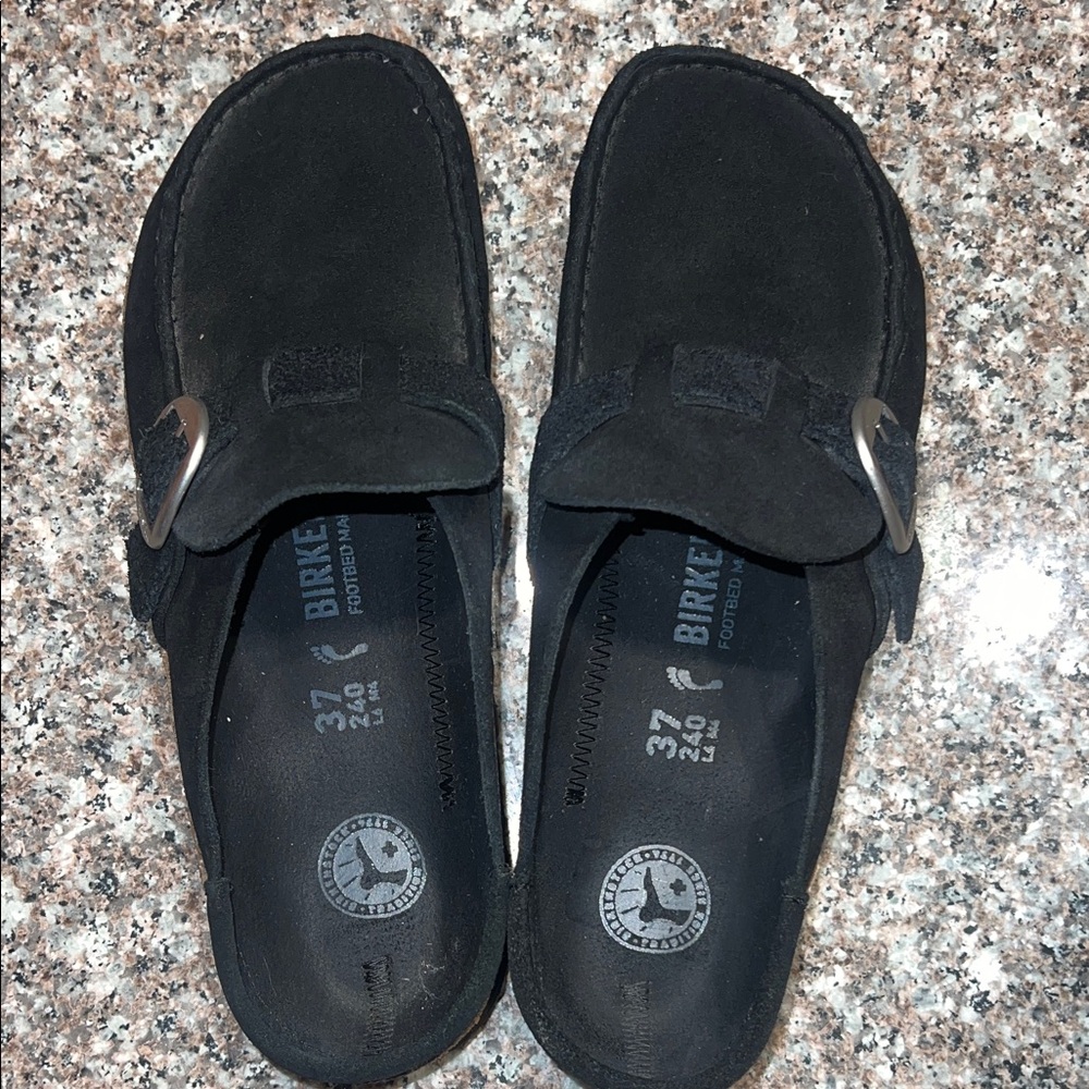 Birkenstock Dark Suede Slip-Ons